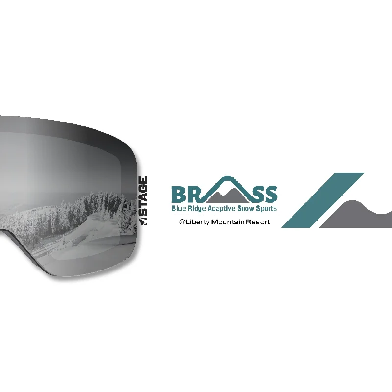 Take Advantage BRASS Frameless Prop Ski Goggle - Mirror Chrome Smoke Lens