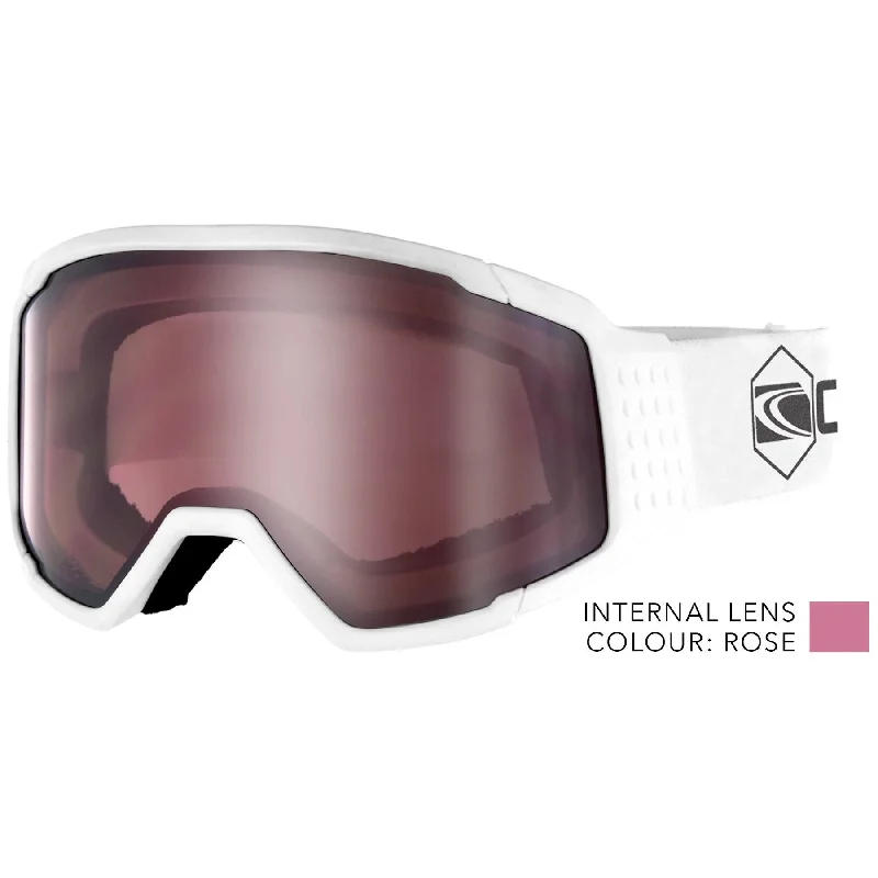 Matte White / Rose Low-Light w/ Silver Iridium
