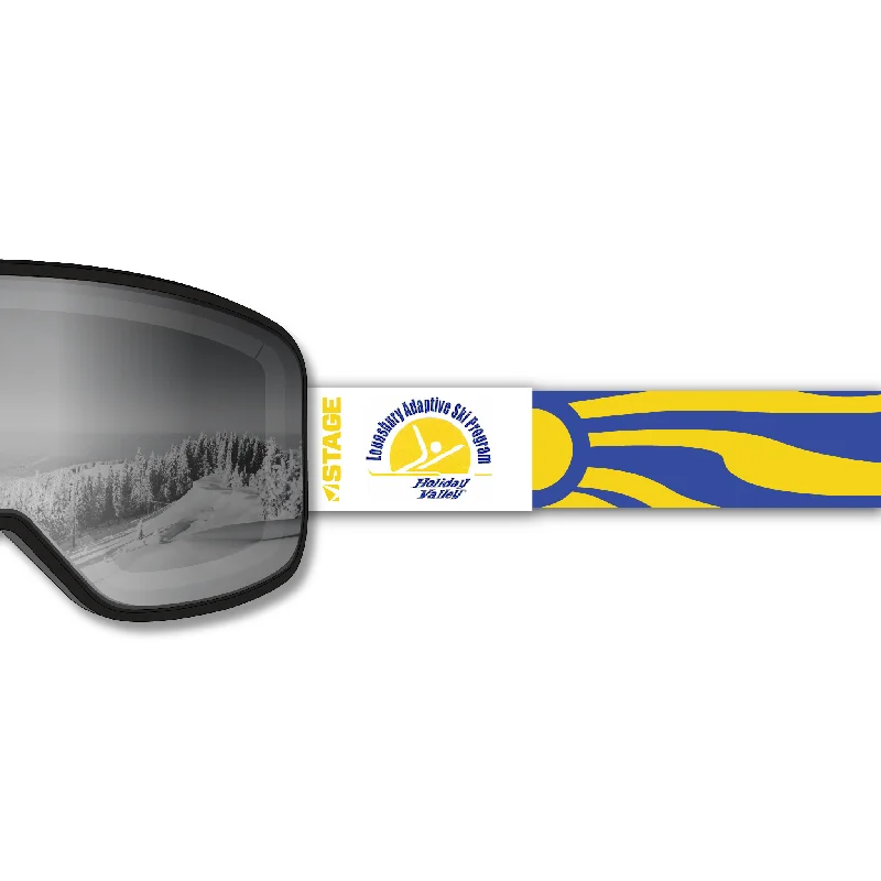Bargain Blast Lounsbury Adaptive Ski Program Prop Ski Goggle - Black Frame w/ Mirror Chrome Lens - Adult Universal Bargain Blast Lounsbury Adaptive Ski Program Prop Ski Goggle - Black Frame w/ Mirror Chrome Lens - Adult Universal