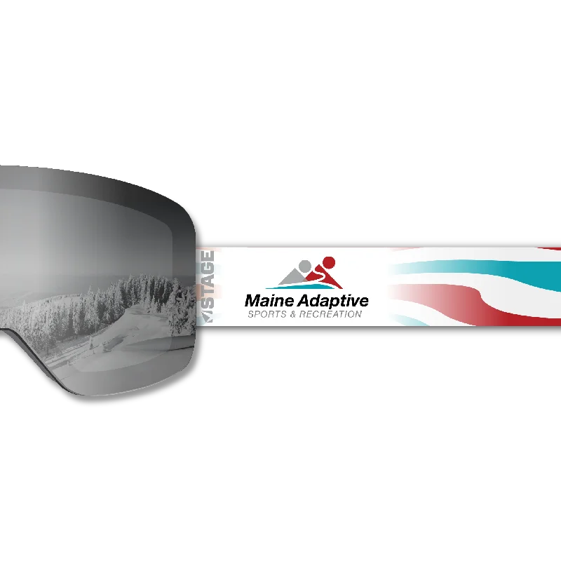 Value Deals Maine Adaptive Frameless Prop Ski Goggle - Mirror Chrome Smoke Lens