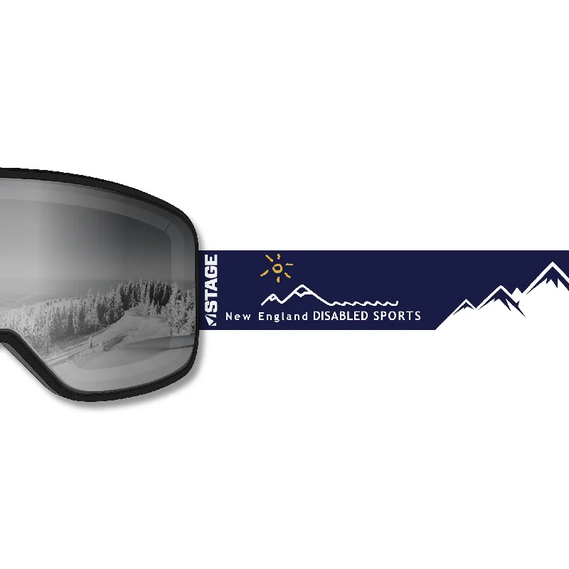 Crazy Deals New England Disabled Sports Prop Ski Goggle - Black Frame w/ Mirror Chrome Lens - Adult Universal Crazy Deals New England Disabled Sports Prop Ski Goggle - Black Frame w/ Mirror Chrome Lens - Adult Universal