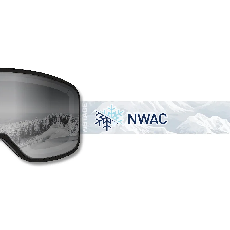 YEAR-End Sale NWAC Prop Ski Goggle - Black Frame w/ Mirror Chrome Lens - Adult Universal