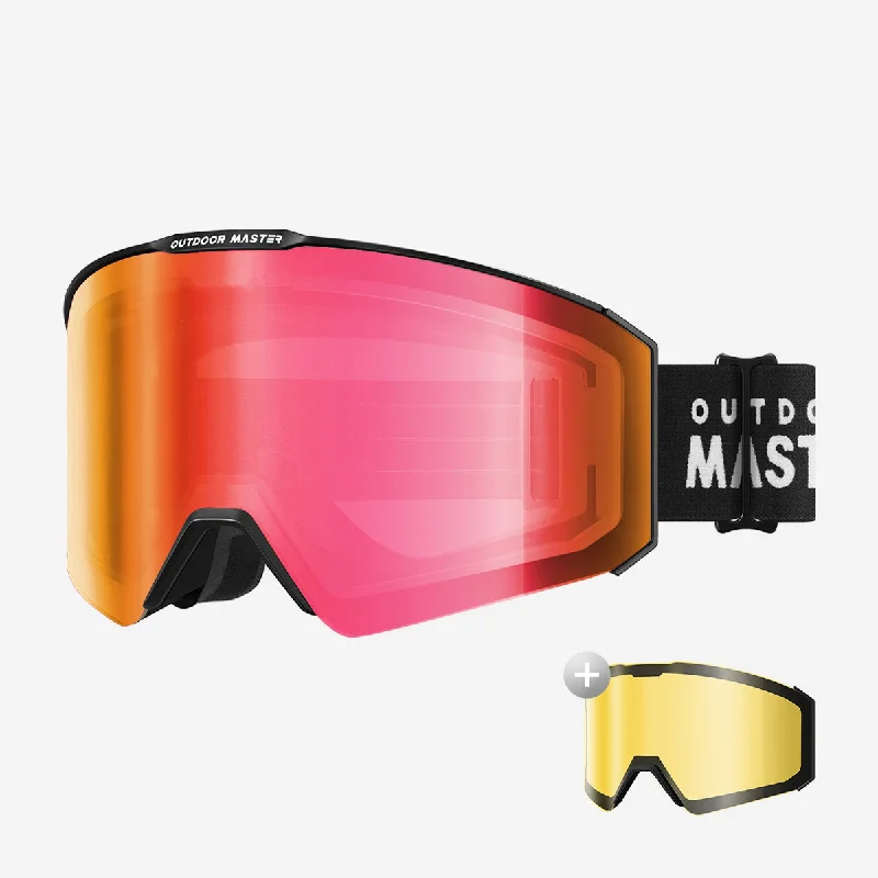 Black Frame VLT 25% Zeiss Uniform ML Red + VLT 91% Yellow Lens