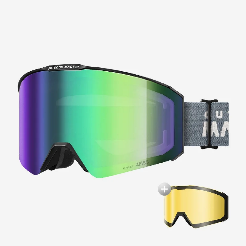 Black Frame VLT 18% Zeiss Uniform ML Green +VLT 91% Yellow Lens