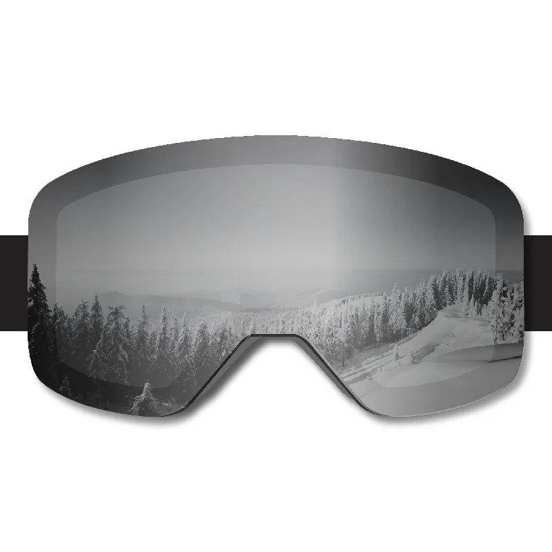 Can't Be Beat Frameless Prop Ski Goggle - Mirror Chrome Smoke Lens