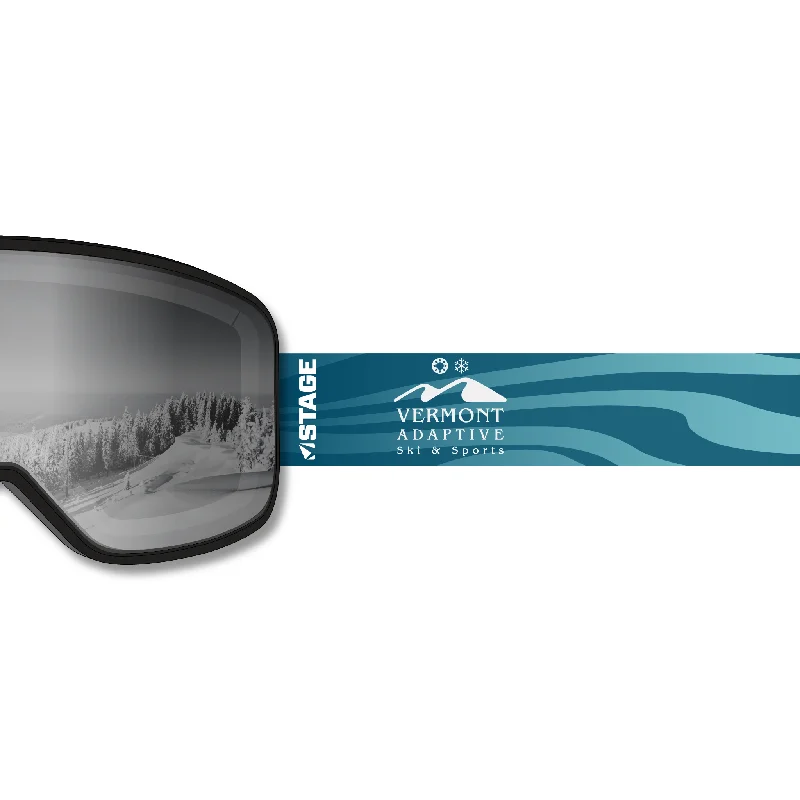 Super Deal Vermont Adaptive Prop Ski Goggle - Black Frame w/ Mirror Chrome Lens - Adult Universal Super Deal Vermont Adaptive Prop Ski Goggle - Black Frame w/ Mirror Chrome Lens - Adult Universal