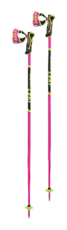 Unmissable Offer Leki WCR TBS SL 3D Aluiminum Alpine Ski Race Poles | Pink
