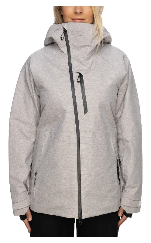 Unmissable Offer 686 GLCR Hydra Insulated Womens Snow Jacket White Heather