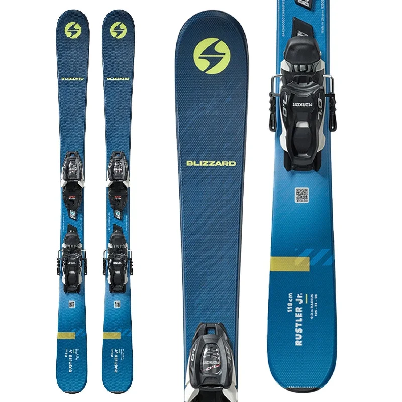 Savings Bonanza Blizzard Rustler Twin Jr. Skis + FDT Bindings - 2025 - Youth