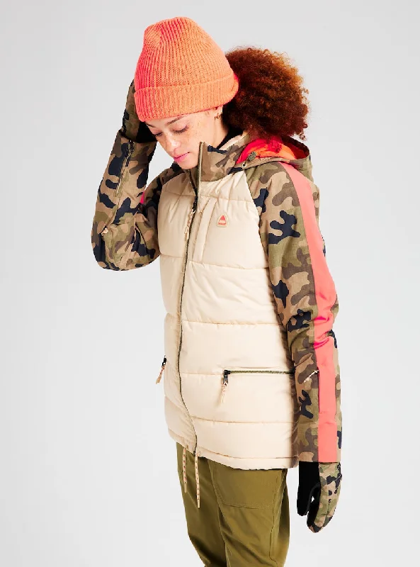 Best Seller Burton Keelan Womens Jacket Crème Brulee / Martini Olive Terra Camo