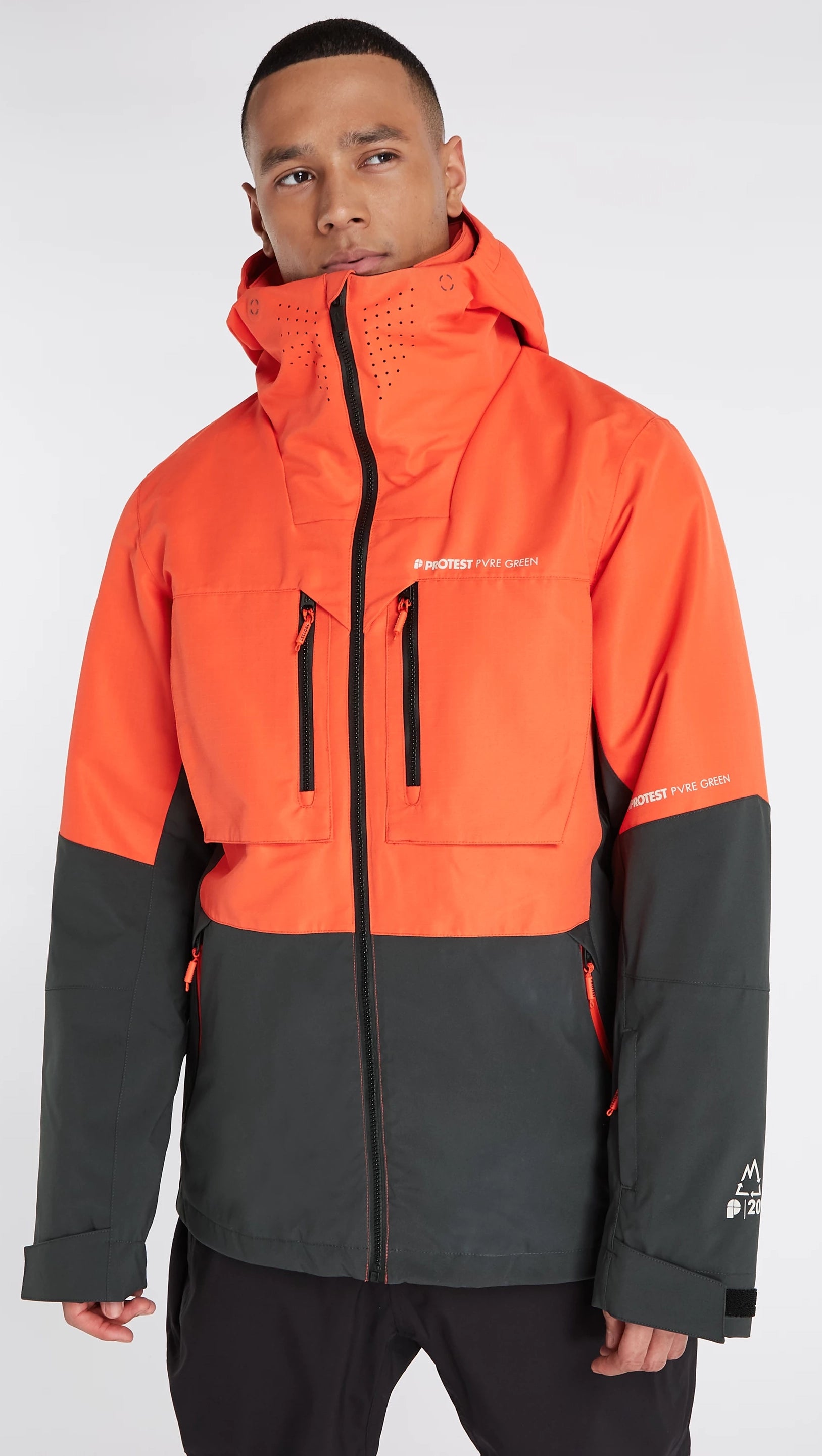 Act Now Protest PRT Onega Mens Jacket Orange Fire
