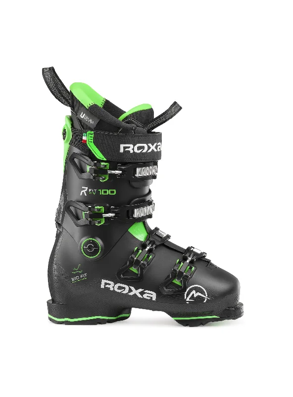 Extra Discount Roxa R-Fit 100 Ski Boots - Black/Black Lime | Versatile Performance and Comfort for Intermediate Skiers Extra Discount Roxa R-Fit 100 Ski Boots - Black/Black Lime | Versatile Performance and Comfort for Intermediate Skiers